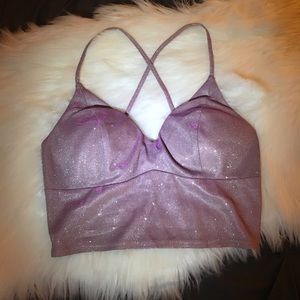 Pink sparkle bralette